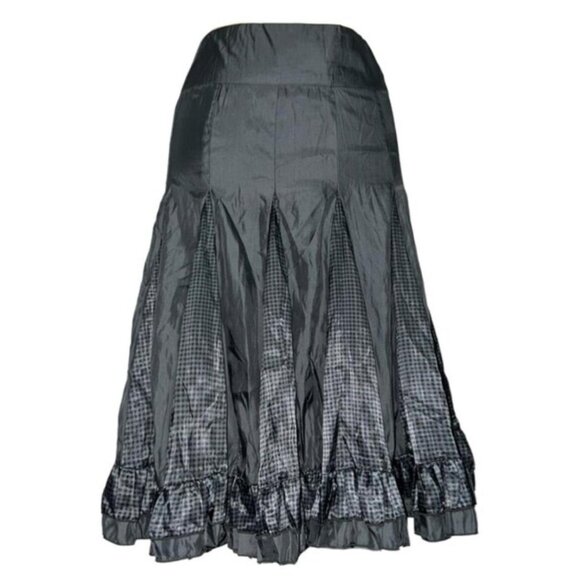 Designer Deadstock Paneled Godet Skirt - Picture 1 of 6